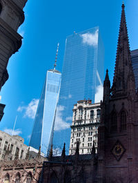 Low angle view of tower against sky