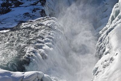 Scenic view of waterfall