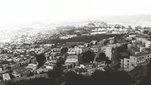 High angle shot of townscape