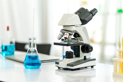 Close-up of scientist working in laboratory