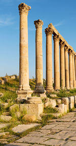 Old ruins of temple against sky