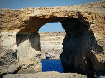 Rock formation on cliff