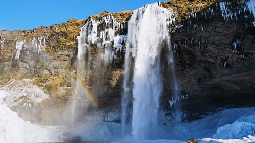 Scenic view of waterfall