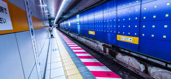 Train at railroad station