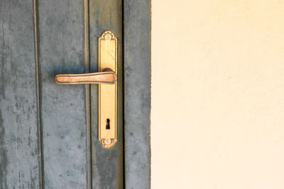 Close-up of closed door