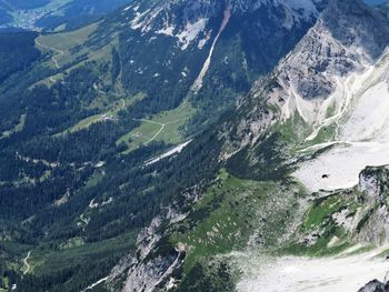 High angle view of mountains