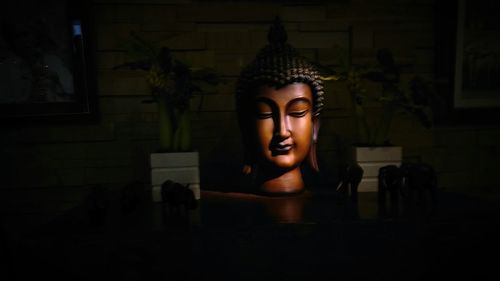 Portrait of woman at home