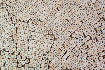Full frame shot of wooden cubes