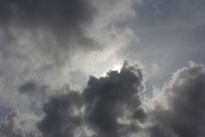 Low angle view of clouds in sky