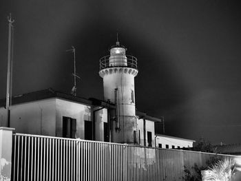 Low angle view of water tower against sky