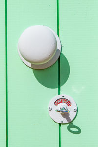 Close-up of information of toilet house