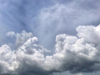 Low angle view of clouds in sky