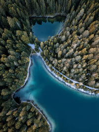 Aerial view of archipelago in sea