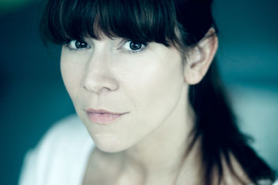 Close-up portrait of young woman