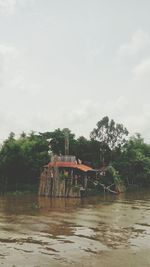 Built structure with trees in background