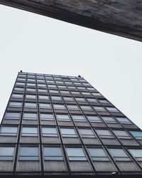 Low angle view of modern building against sky