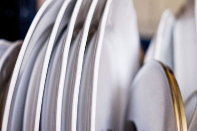 Close-up of white curtain