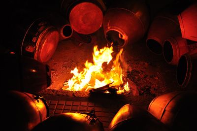 Red burning candles