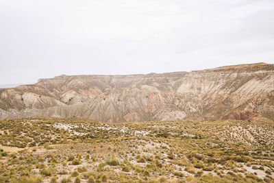 Scenic view of rocky mountains against sky