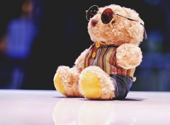 Close-up of stuffed toy on table