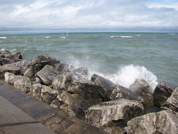 Scenic view of sea against sky