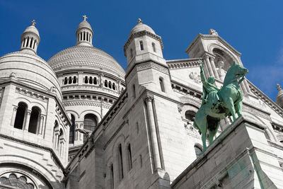 Low angle view of temple building against sky