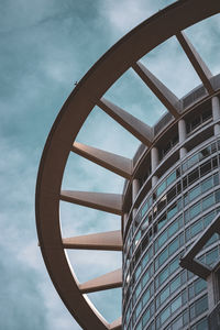 Low angle view of modern building against sky