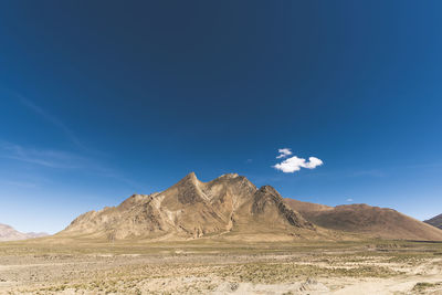 Scenic view of desert against sky