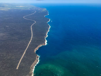 High angle view of sea