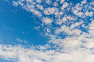 Low angle view of clouds in sky