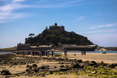 Tourists on beach