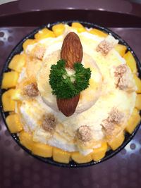 Close-up of bread in plate