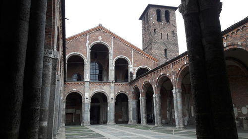 Low angle view of historical building against sky