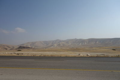 Scenic view of desert against sky