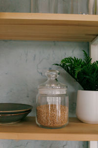 Close-up of food on table