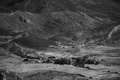 High angle view of valley