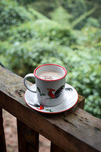 Close-up of coffee on table