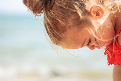 Close-up portrait of girl