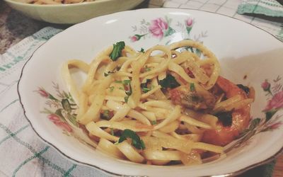 Close-up of served food