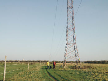 View of people on field