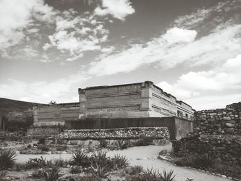 Built structures with trees in foreground