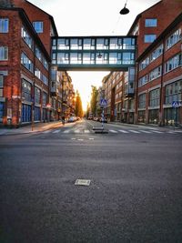 Road in city against sky