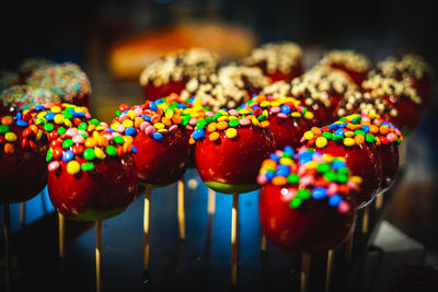 Close-up of multi colored candies