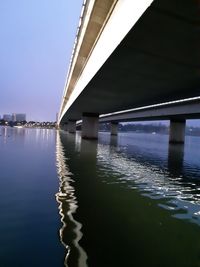 Bridge over river against sky