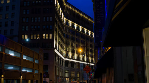 Illuminated city at night