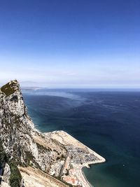 High angle view of sea against sky