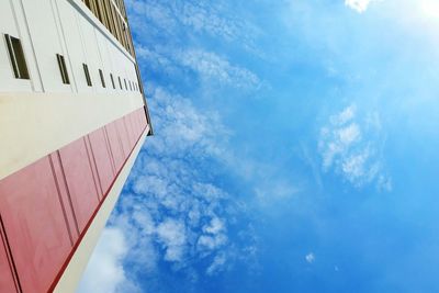 Low angle view of building against cloudy sky