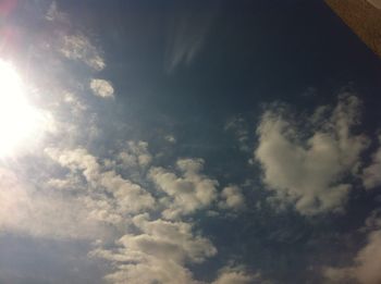 Low angle view of cloudy sky