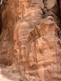 Low angle view of rock formation