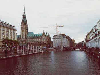 View of buildings against sky in city